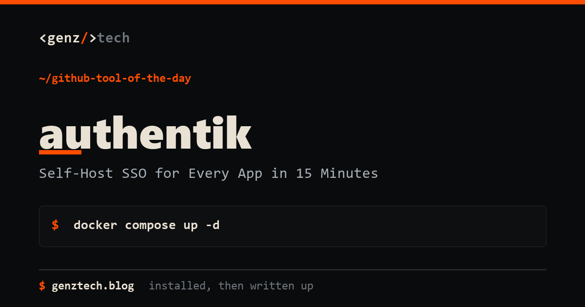 authentik Setup: Self-Host SSO for Every App in 15 Minutes, Tutorials explainer
