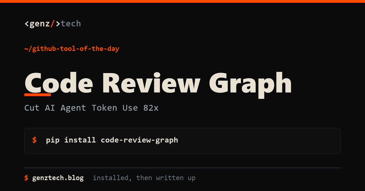 Code Review Graph Setup: Cut AI Agent Token Use 82x — install command and what it does