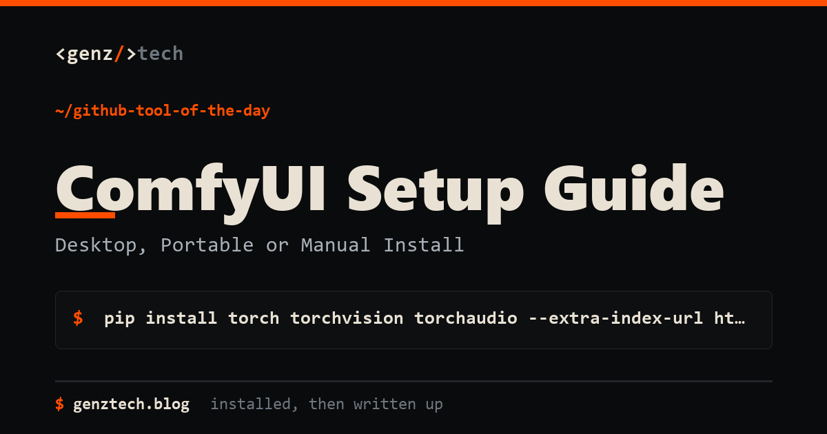 ComfyUI Setup Guide: Desktop, Portable or Manual Install, Tutorials explainer