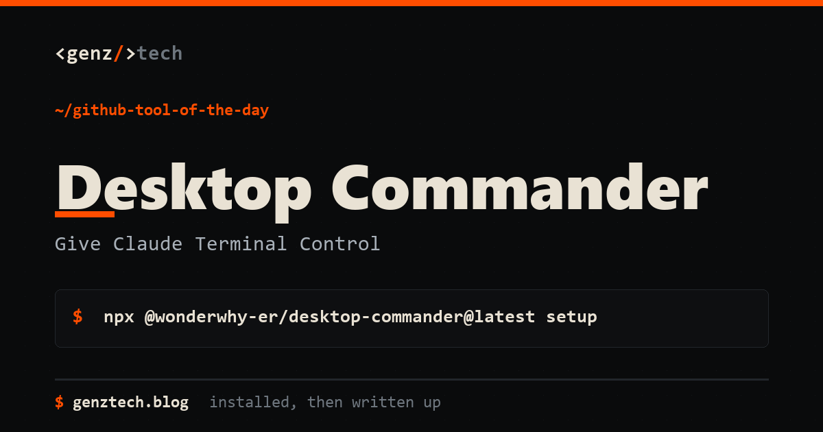 Desktop Commander Setup: Give Claude Terminal Control, Tutorials explainer
