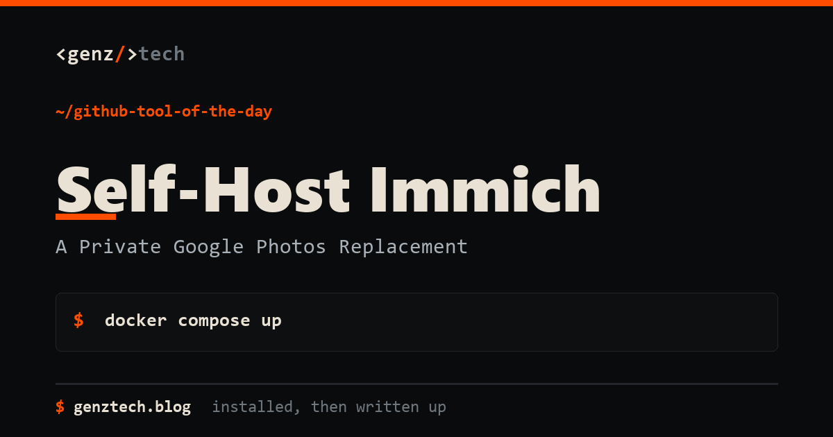 Self-Host Immich: A Private Google Photos Replacement, Tutorials explainer
