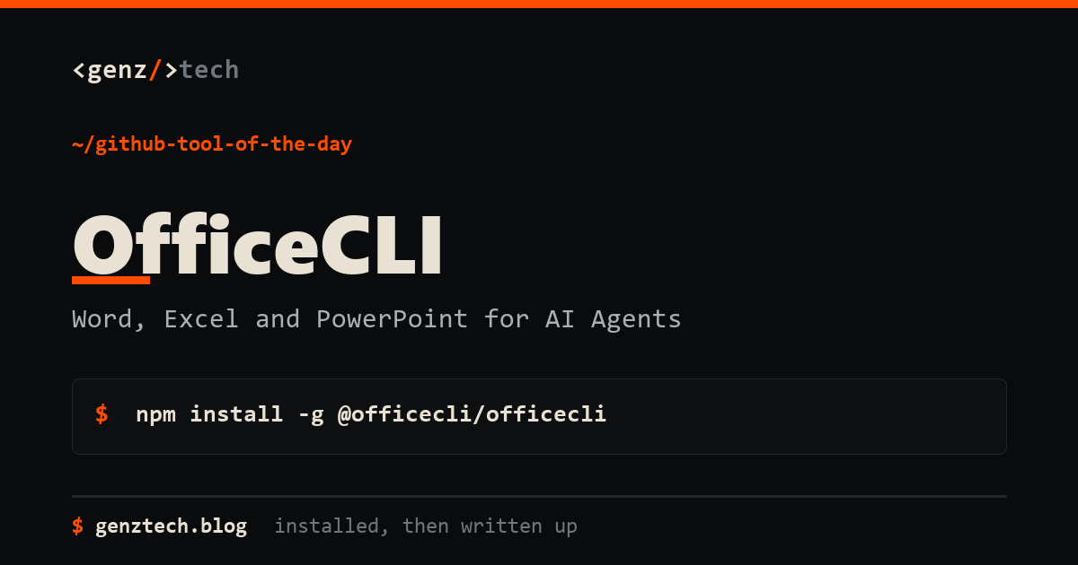 OfficeCLI Setup: Word, Excel and PowerPoint for AI Agents, Tutorials explainer