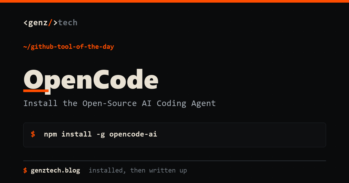 OpenCode Setup: Install the Open-Source AI Coding Agent — install command and what it does