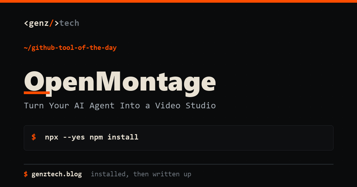 OpenMontage Setup: Turn Your AI Agent Into a Video Studio — install command and what it does