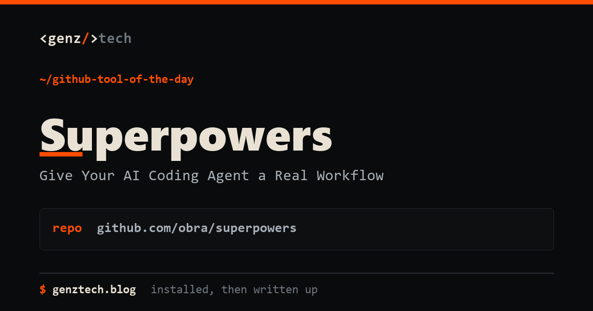Superpowers Setup: Give Your AI Coding Agent a Real Workflow, Tutorials explainer