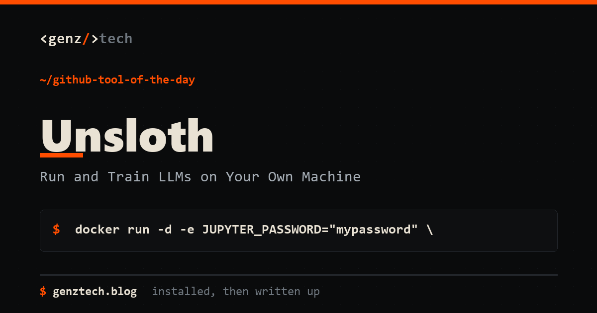 Unsloth Setup: Run and Train LLMs on Your Own Machine — install command and what it does