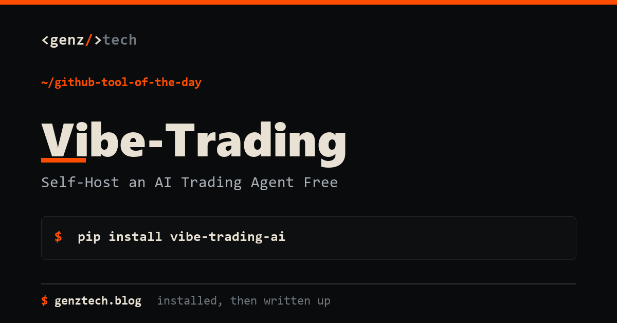 Vibe-Trading Setup: Self-Host an AI Trading Agent Free, Tutorials explainer