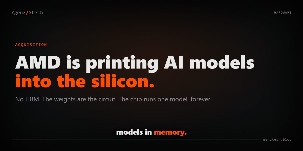AMD buys Taalas: AI models etched into silicon