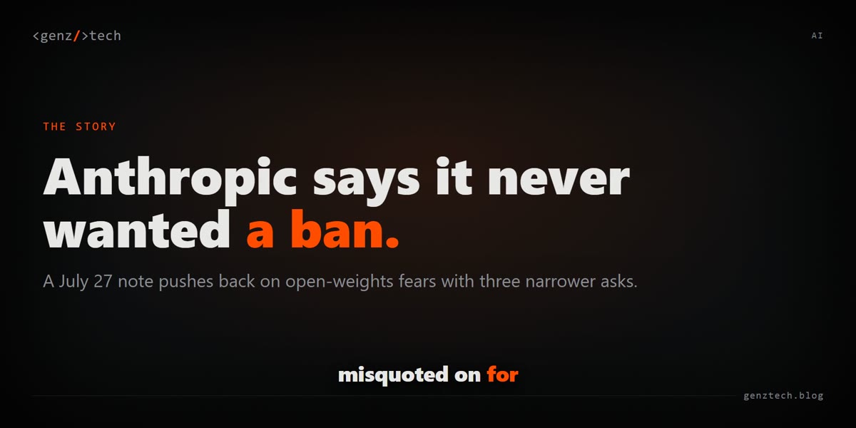 Anthropic's open-weights position, explained