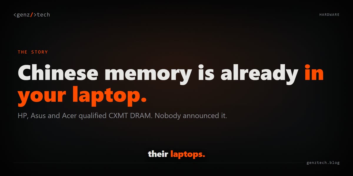 Chinese DRAM inside HP and Asus laptops