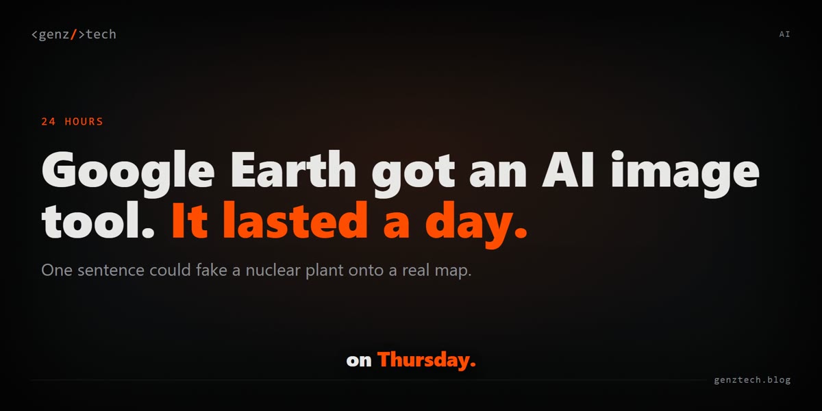 Why Google pulled Earth's AI image tool in a day