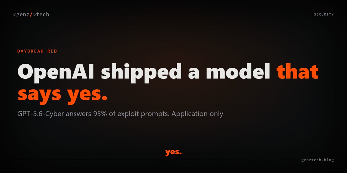 OpenAI's cyber model answers 95% of exploit prompts