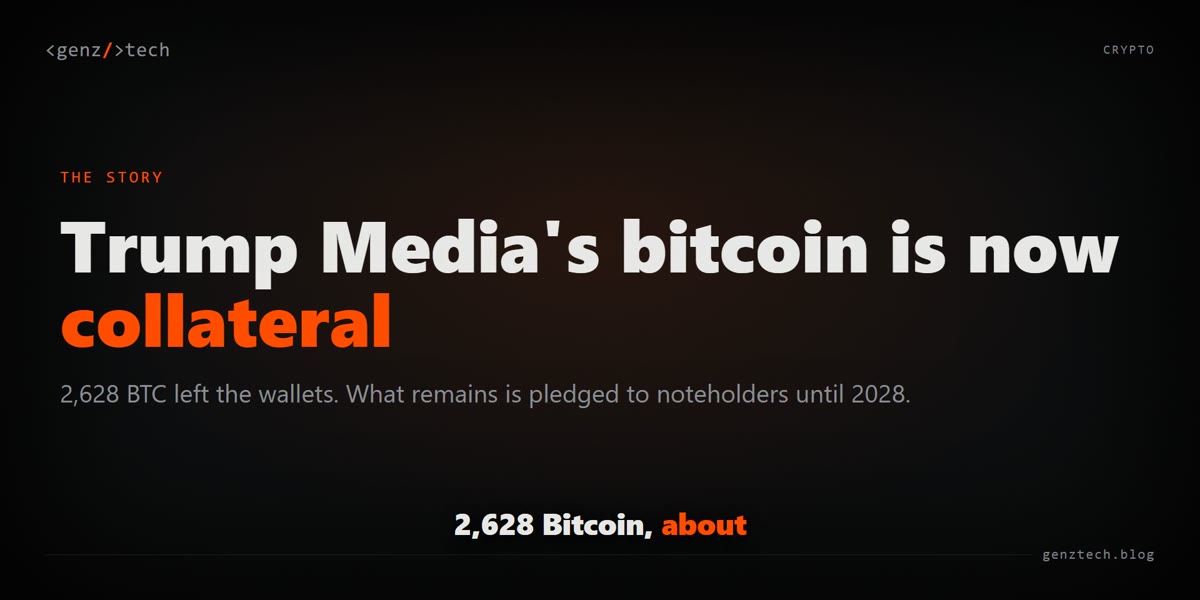 Trump Media's last bitcoin is collateral, not treasury