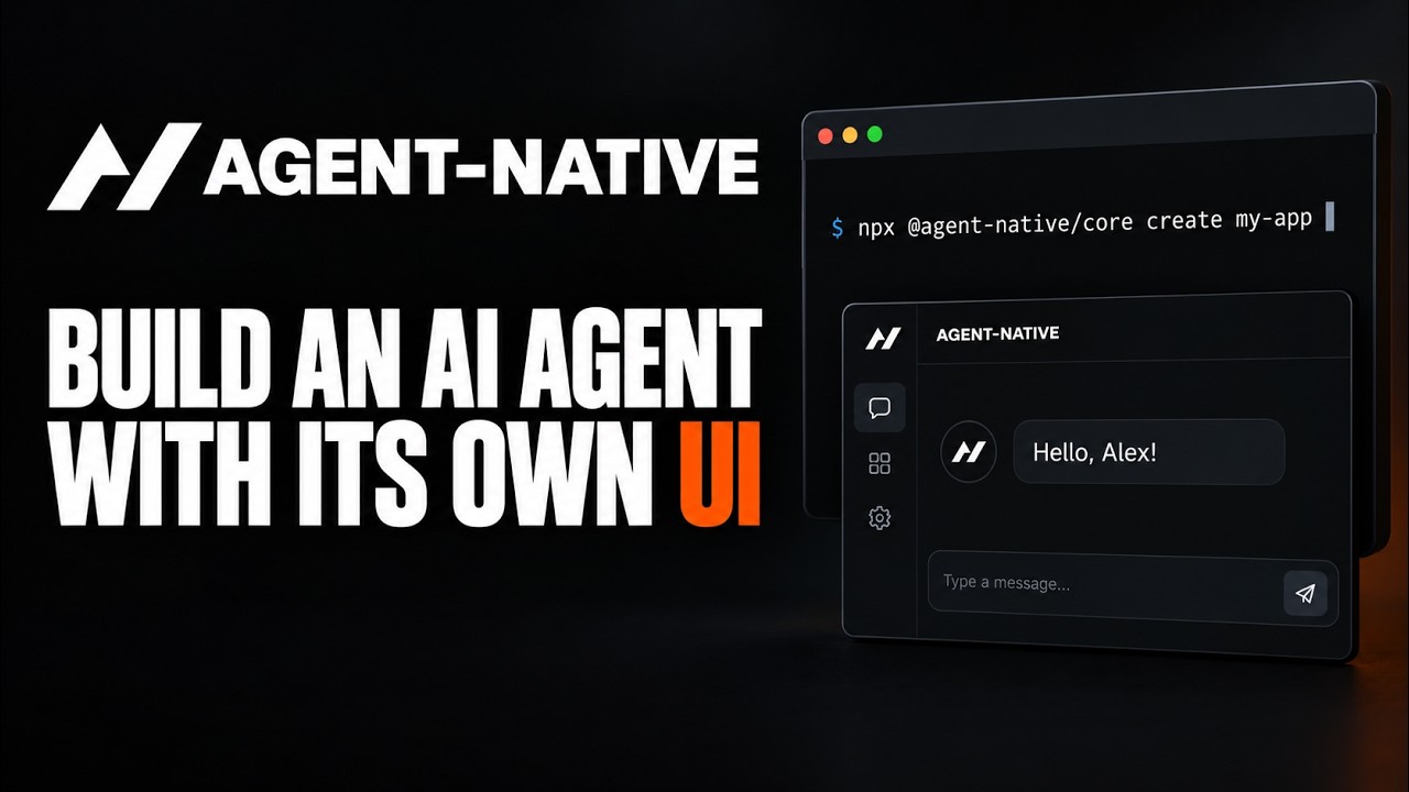 Agent-Native Setup: Build an Agent App With Its Own UI in 15 Min — install command and what it does