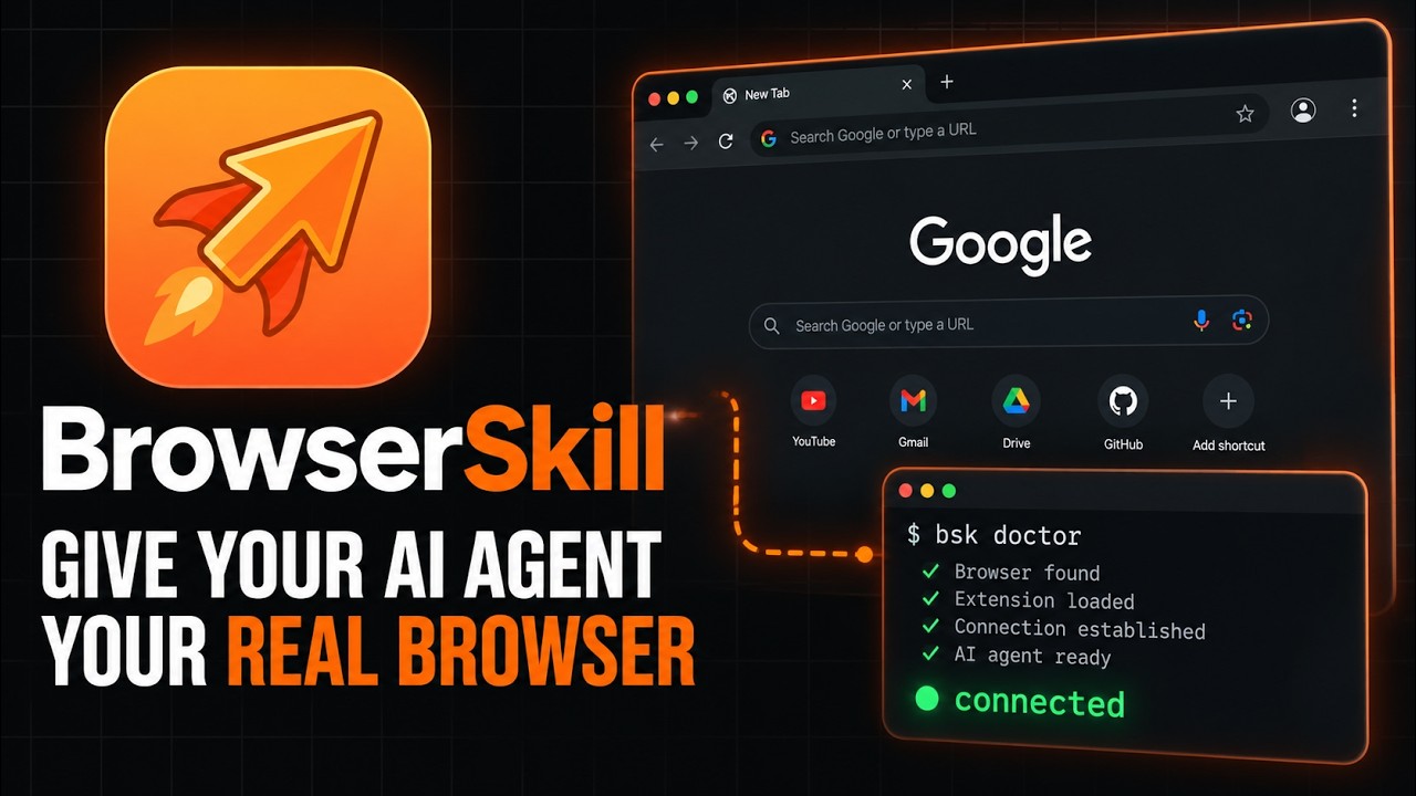 BrowserSkill Setup: Give Claude Code Your Logged-In Browser — install command and what it does