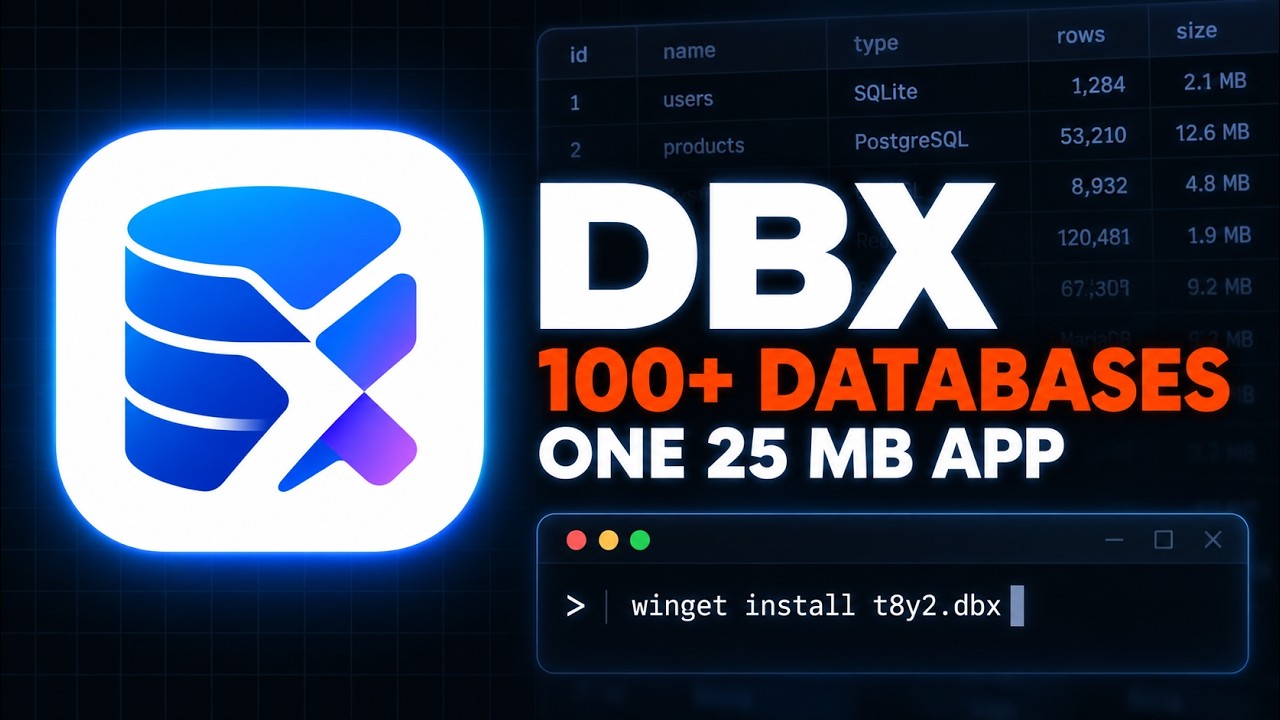 DBX Setup: One 25 MB Client for 100+ Databases — install command and what it does