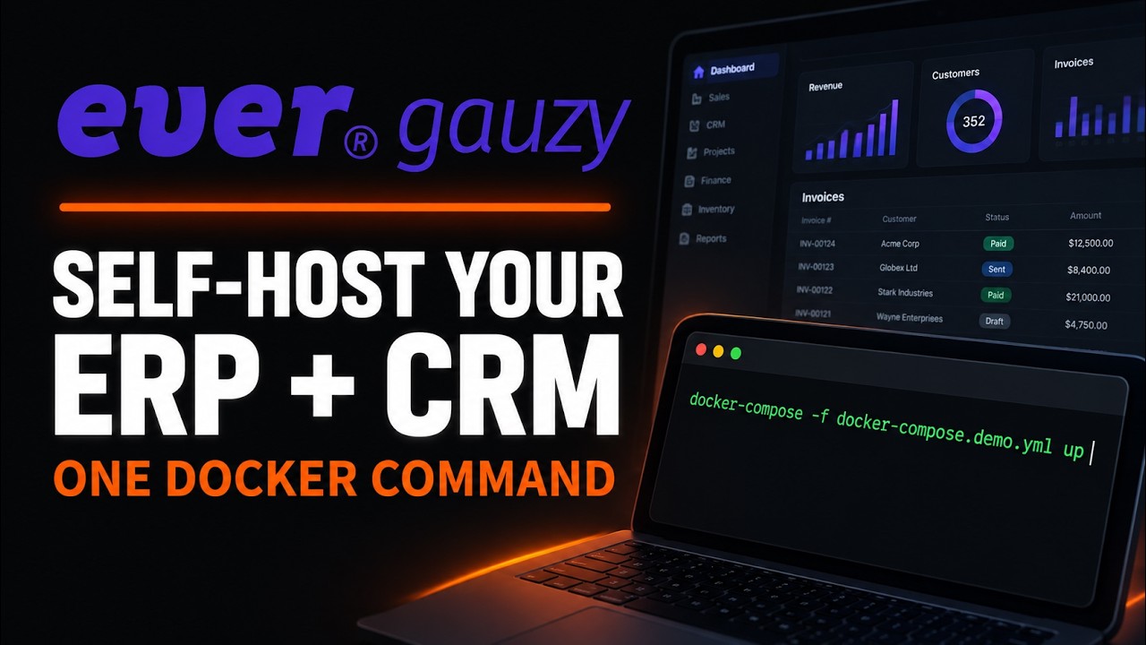 Ever Gauzy Setup: Self-Host an Open Source ERP and CRM — install command and what it does