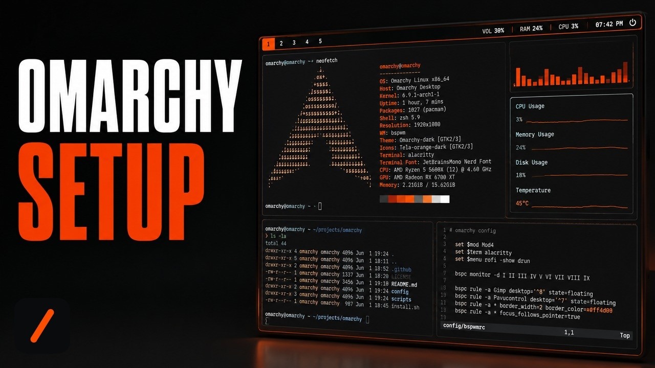 Omarchy Setup: DHH's Opinionated Arch Linux Desktop — install command and what it does