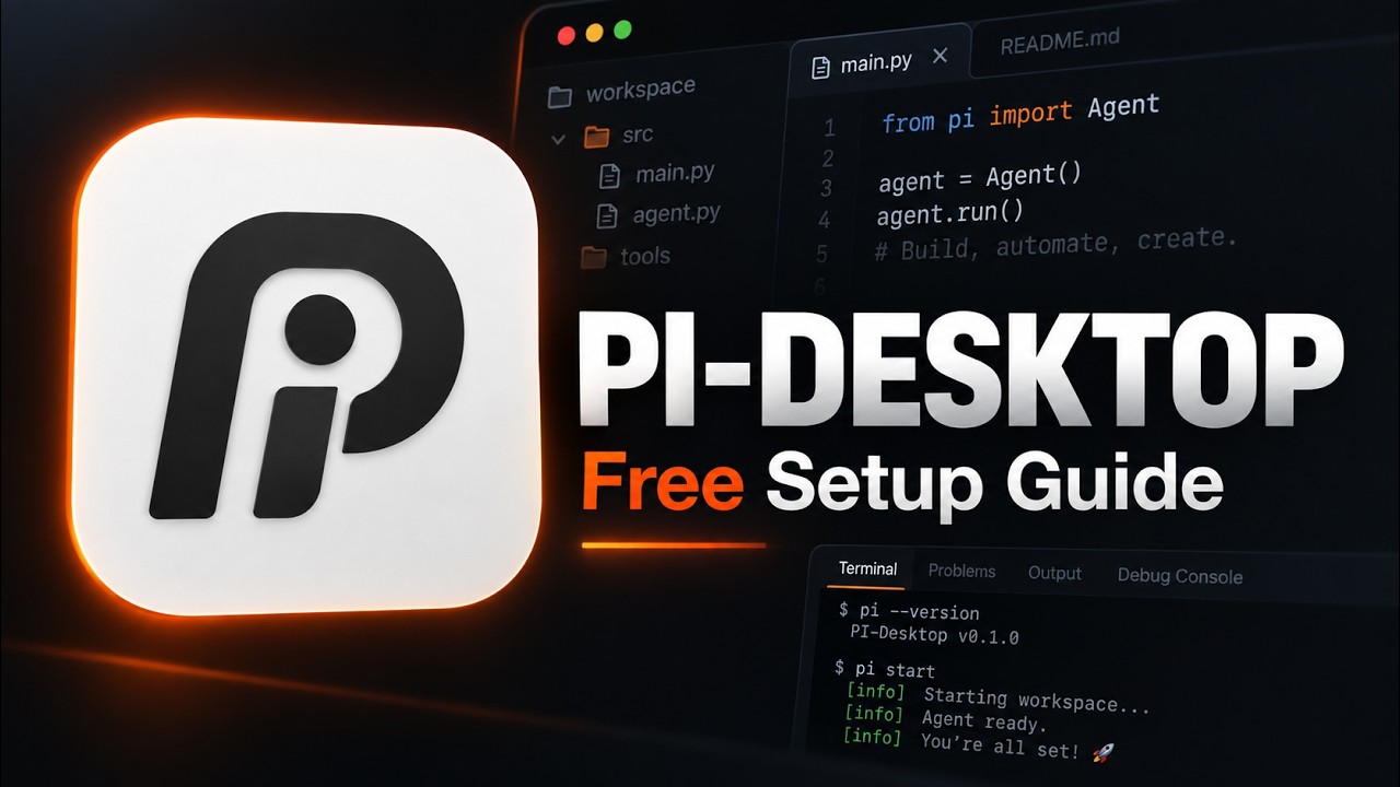 PI-Desktop Setup: Run Any AI Coding Agent Locally, Free — install command and what it does