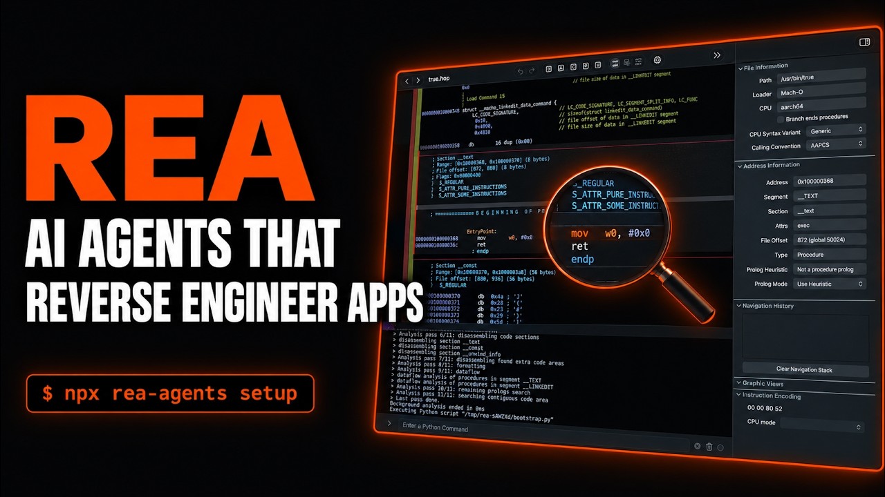 How to Reverse Engineer Apps with Your AI Agent Using REA — install command and what it does