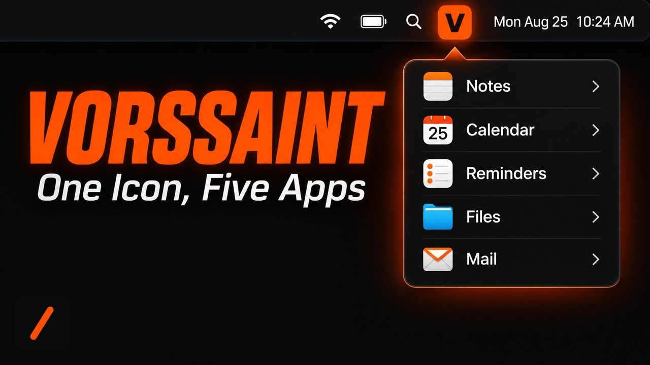 Vorssaint Setup: One Menu Bar App Instead of Five — install command and what it does